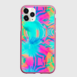 Чехол iPhone 11 Pro матовый Кислотный тай-дай: паттерн