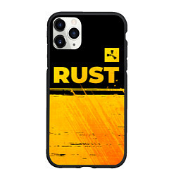 Чехол iPhone 11 Pro матовый Rust - gold gradient: символ сверху