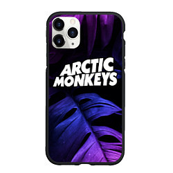 Чехол iPhone 11 Pro матовый Arctic Monkeys neon monstera