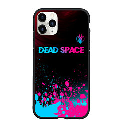 Чехол iPhone 11 Pro матовый Dead Space - neon gradient: символ сверху