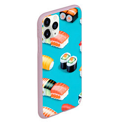 Чехол iPhone 11 Pro матовый Суши нигиридзуси, цвет: 3D-розовый — фото 2