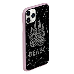 Чехол iPhone 11 Pro матовый Велес лапа медведя, цвет: 3D-розовый — фото 2
