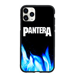 Чехол iPhone 11 Pro матовый Pantera blue fire