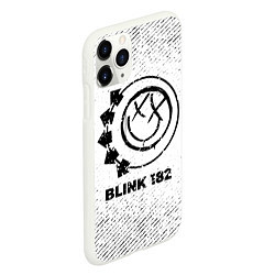 Чехол iPhone 11 Pro матовый Blink 182 с потертостями на светлом фоне, цвет: 3D-белый — фото 2