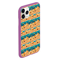 Чехол iPhone 11 Pro матовый Пляж паттерн, цвет: 3D-фиолетовый — фото 2