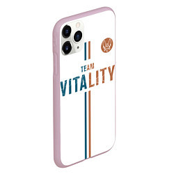 Чехол iPhone 11 Pro матовый Форма Team Vitality white, цвет: 3D-розовый — фото 2