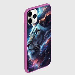 Чехол iPhone 11 Pro матовый Galactic lion, цвет: 3D-фиолетовый — фото 2