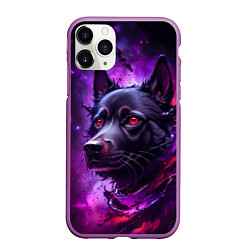 Чехол iPhone 11 Pro матовый Собака космос