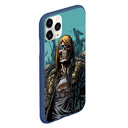 Чехол iPhone 11 Pro матовый Iron Maiden Fallen Angel, цвет: 3D-тёмно-синий — фото 2