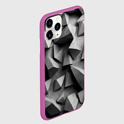 Чехол iPhone 11 Pro матовый Белокаменный паттерн, цвет: 3D-фиолетовый — фото 2