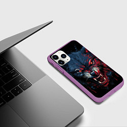 Чехол iPhone 11 Pro матовый Wolf fantasy, цвет: 3D-фиолетовый — фото 2