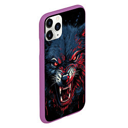 Чехол iPhone 11 Pro матовый Wolf fantasy, цвет: 3D-фиолетовый — фото 2