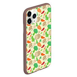 Чехол iPhone 11 Pro матовый Овощной рецепт, цвет: 3D-коричневый — фото 2