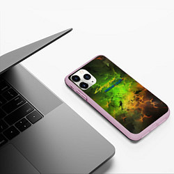 Чехол iPhone 11 Pro матовый Cyberpunk 2077 phantom liberty green, цвет: 3D-розовый — фото 2