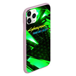 Чехол iPhone 11 Pro матовый Cyberpunk 2077 phantom liberty neon green, цвет: 3D-розовый — фото 2