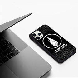 Чехол iPhone 11 Pro матовый Thousand Foot Krutch с потертостями на темном фоне, цвет: 3D-черный — фото 2