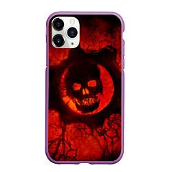 Чехол iPhone 11 Pro матовый Gears of War красный