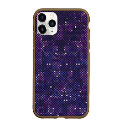 Чехол iPhone 11 Pro матовый Disco space, цвет: 3D-коричневый