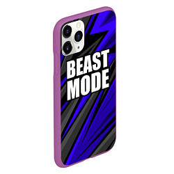 Чехол iPhone 11 Pro матовый Beast mode - синяя униформа, цвет: 3D-фиолетовый — фото 2