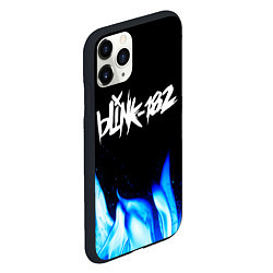 Чехол iPhone 11 Pro матовый Blink 182 blue fire, цвет: 3D-черный — фото 2