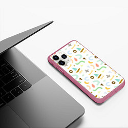 Чехол iPhone 11 Pro матовый Little style, цвет: 3D-малиновый — фото 2