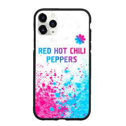 Чехол iPhone 11 Pro матовый Red Hot Chili Peppers neon gradient style: символ