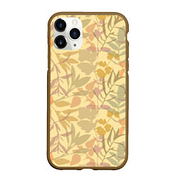 Чехол iPhone 11 Pro матовый Nature pattern, цвет: 3D-коричневый