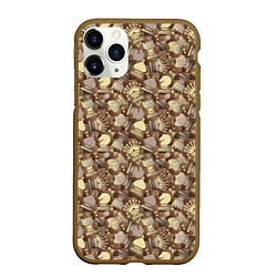 Чехол iPhone 11 Pro матовый Шахматный Король - Chess, цвет: 3D-коричневый