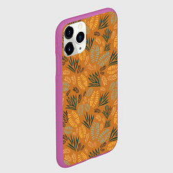 Чехол iPhone 11 Pro матовый Мексиканские оранжевые папаротники, цвет: 3D-фиолетовый — фото 2