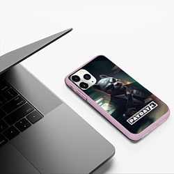 Чехол iPhone 11 Pro матовый Payday 2 dog mask, цвет: 3D-розовый — фото 2