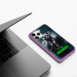 Чехол iPhone 11 Pro матовый Payday 3 crazy bear, цвет: 3D-фиолетовый — фото 2
