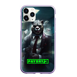 Чехол iPhone 11 Pro матовый Payday 3 crazy bear, цвет: 3D-светло-сиреневый