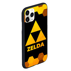 Чехол iPhone 11 Pro матовый Zelda - gold gradient, цвет: 3D-черный — фото 2