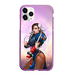 Чехол iPhone 11 Pro матовый Street Fighter 6: Chun-Li, цвет: 3D-фиолетовый