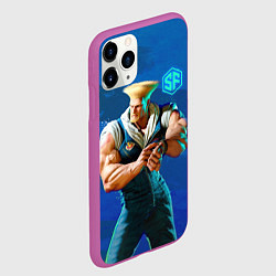 Чехол iPhone 11 Pro матовый Street Fighter 6: Guile, цвет: 3D-фиолетовый — фото 2