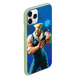 Чехол iPhone 11 Pro матовый Street Fighter 6: Guile, цвет: 3D-салатовый — фото 2