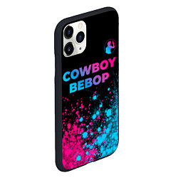 Чехол iPhone 11 Pro матовый Cowboy Bebop - neon gradient: символ сверху, цвет: 3D-черный — фото 2
