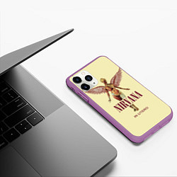 Чехол iPhone 11 Pro матовый Nirvana - In utero, цвет: 3D-фиолетовый — фото 2