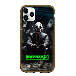 Чехол iPhone 11 Pro матовый Payday 3 game, цвет: 3D-коричневый