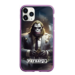 Чехол iPhone 11 Pro матовый Gorilla Payday 3, цвет: 3D-фиолетовый