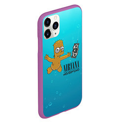 Чехол iPhone 11 Pro матовый Nirvana - Simpson, цвет: 3D-фиолетовый — фото 2