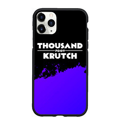 Чехол iPhone 11 Pro матовый Thousand Foot Krutch purple grunge