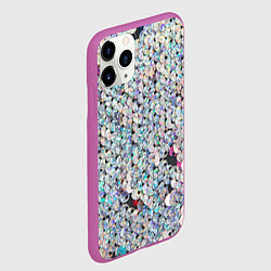 Чехол iPhone 11 Pro матовый Вся в пайетках, цвет: 3D-фиолетовый — фото 2