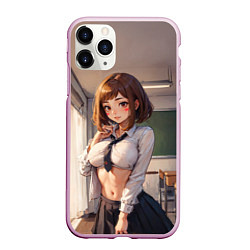 Чехол iPhone 11 Pro матовый Урарака Очако взрослая - Геройская Академия, цвет: 3D-розовый