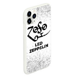 Чехол iPhone 11 Pro матовый Led Zeppelin с потертостями на светлом фоне, цвет: 3D-белый — фото 2