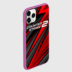 Чехол iPhone 11 Pro матовый Counter strike 2 - красный спортивный, цвет: 3D-фиолетовый — фото 2