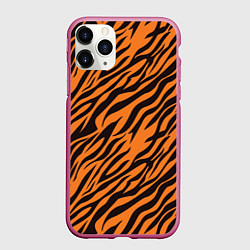 Чехол iPhone 11 Pro матовый Полоски тигра - tiger