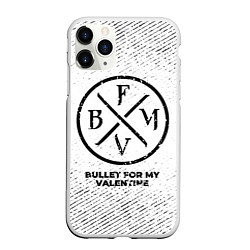 Чехол iPhone 11 Pro матовый Bullet For My Valentine с потертостями на светлом, цвет: 3D-белый