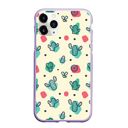 Чехол iPhone 11 Pro матовый Cactus life