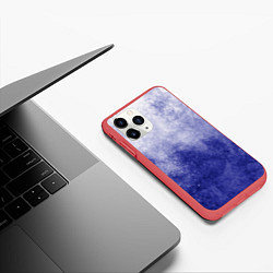 Чехол iPhone 11 Pro матовый Текстура Ocean splash, цвет: 3D-красный — фото 2